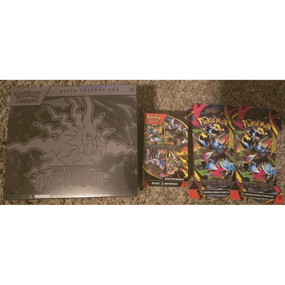 Pokémon TCG Pitch Black Sealed Lot ETB, Booster Bundle,2 Sleeved Pack New Sealed